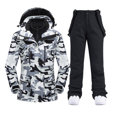 Costum de schi pentru femei, impermeabil, rezistent la vânt, schi și snowboarding, jachetă groasă și caldă, pantaloni, costume de zăpadă pentru femei, îmbrăcăminte în aer liber