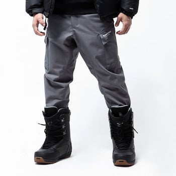 Παντελόνι σκι μάρκας Tide 2021 για άνδρες και γυναίκες για χειμερινά σπορ, ζεστό, αντιανεμικό, αδιάβροχο παντελόνι με αστραγάλους, μεγέθυνση