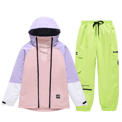 Salopete de schi pentru bărbați și femei, iarnă, caldă, impermeabilă, respirabilă, jachete de snowboard, pantaloni, salopete, în aer liber, unisex, costum de zăpadă.