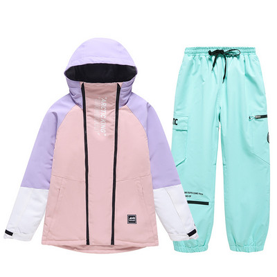 Salopete de schi pentru bărbați și femei, iarnă, caldă, impermeabilă, respirabilă, jachete de snowboard, pantaloni, salopete, în aer liber, unisex, costum de zăpadă.