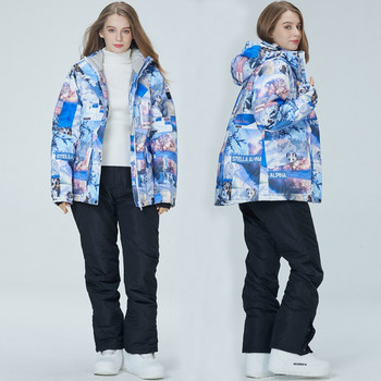 Ανδρικό κοστούμι σκι Αντιανεμικό αδιάβροχο εξοπλισμό για ζεστό σκι Μπουφάν Snowboard Outdoor Winter Warm Snow Jackets and Pants Ανδρικά Μάρκα