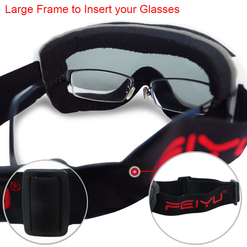 Suaugusiųjų snieglenčių slidinėjimo akiniai nuo rūko UV400 Slidinėjimas Sniego motociklas Akiniai nuo saulės Dengti motokroso visureigiai Akiniai Šalmo kaukė vyrams, moterims