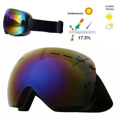 Nauji dvigubo sluoksnio slidinėjimo akiniai vyrams, moterims, didelė slidinėjimo kaukė UV400 akiniai, apsauga nuo slidinėjimo žiemos sniego snieglenčių akiniai