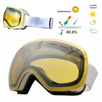 Nauji dvigubo sluoksnio slidinėjimo akiniai vyrams, moterims, didelė slidinėjimo kaukė UV400 akiniai, apsauga nuo slidinėjimo žiemos sniego snieglenčių akiniai
