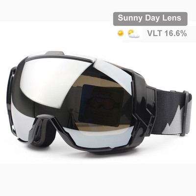 Skijaške naočale UV400 protiv zamagljivanja s opcijama leća za sunčan i oblačan dan, sunčane naočale za snowboard nosite preko Rx naočala