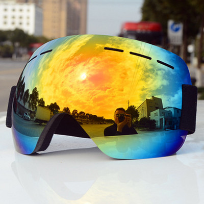 Ски очила UV400 Anti-fog Голяма ски маска Очила Ски Мъже Жени Сняг Сноуборд Големи сферични очила Снежна слепота Спорт