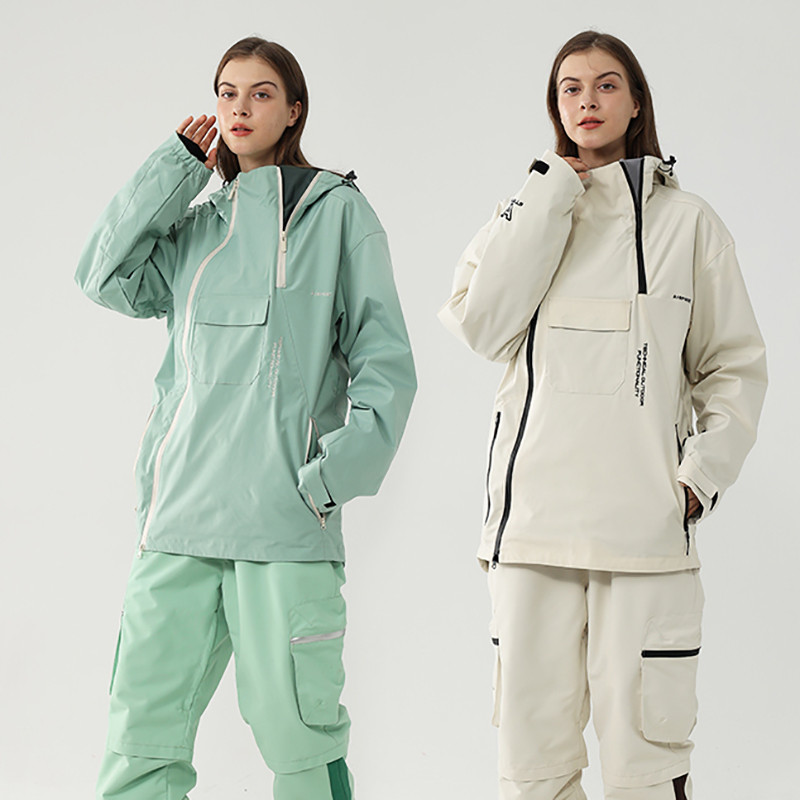 Jachetă de schi Bărbați Iarnă Nou Top Femei Sport de munte în aer liber Purtă de snowboard Costum de zăpadă cald Rezistent la vânt Îmbrăcăminte cu glugă impermeabilă