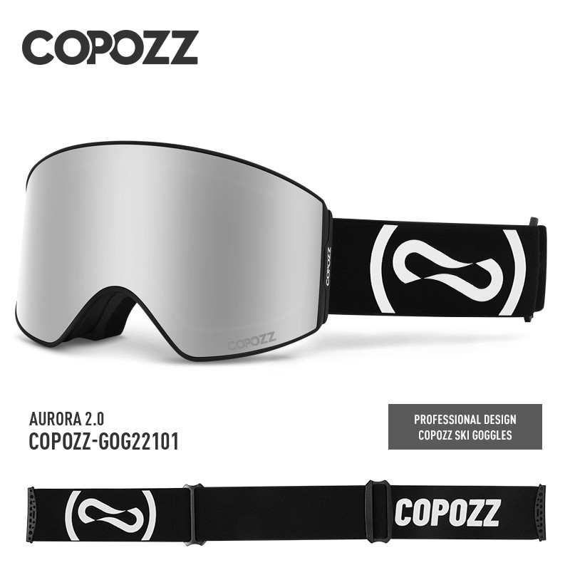 COPOZZ magnetske cilindrične skijaške naočale UV400 zaštita protiv zamagljivanja skijaške naočale za muškarce Žene naočale s brzom izmjenom leća za snowboard naočale