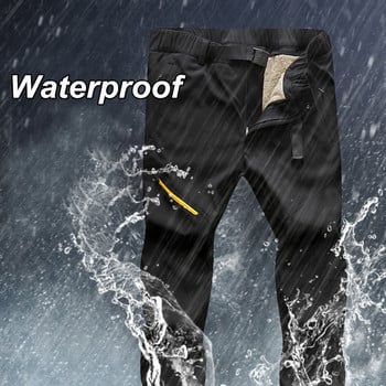 Ски панталони за мъже Зимни външни ветроустойчиви водоустойчиви панталони за сноуборд снежен полар Дебели топли панталони Мъжки панталони за туризъм