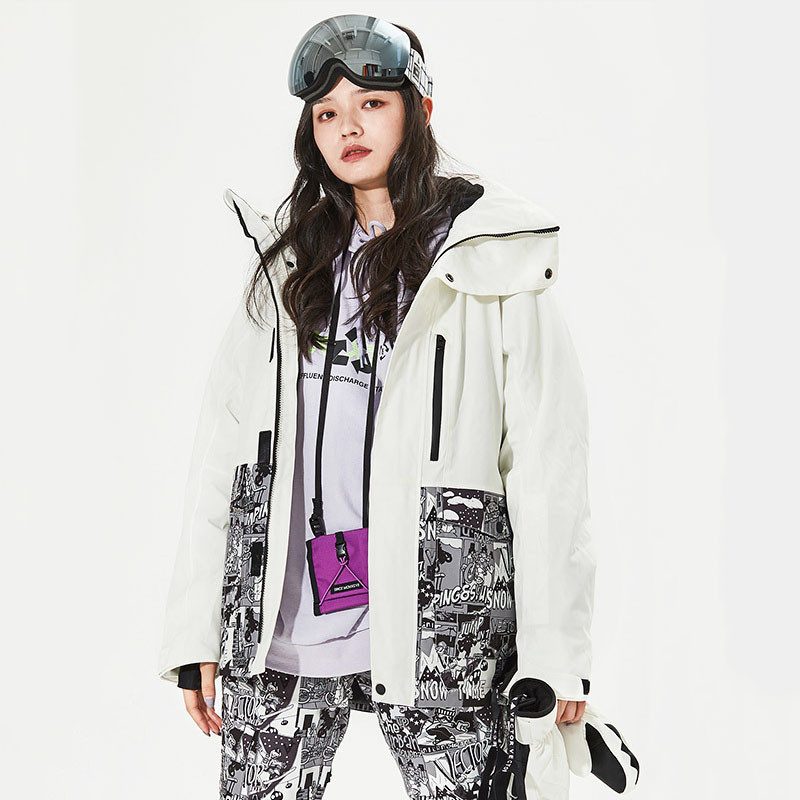 Nova skijaška jakna Topli vodootporni snježni kaputi Vjetrootporna skijaška odjeća Ženska skijaška jakna za skijanje na otvorenom Hoodie Planinarski kombinezoni
