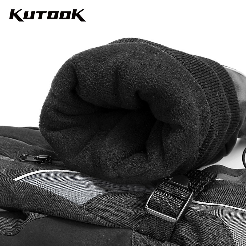 KUTOOK Zimske skijaške rukavice Motorne sanke Motociklistički sportovi Snowboard rukavica od flisa Vodootporni grijani zaslon osjetljiv na dodir protiv klizanja za muškarce
