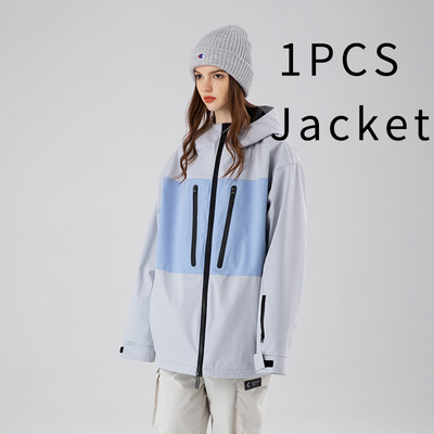 Moteriška snieglenčių striukė su gobtuvu Sportinė lauko vyrų slidinėjimo paltai Atsparūs vėjui žiema, šilta moteriška sportinis kostiumas kalnų vyro viršutiniai drabužiai