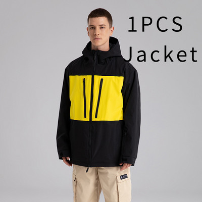 Moteriška snieglenčių striukė su gobtuvu Sportinė lauko vyrų slidinėjimo paltai Atsparūs vėjui žiema, šilta moteriška sportinis kostiumas kalnų vyro viršutiniai drabužiai