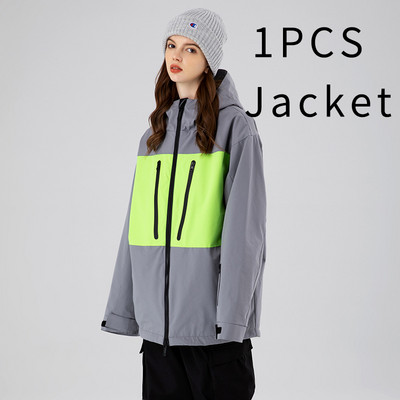 Moteriška snieglenčių striukė su gobtuvu Sportinė lauko vyrų slidinėjimo paltai Atsparūs vėjui žiema, šilta moteriška sportinis kostiumas kalnų vyro viršutiniai drabužiai