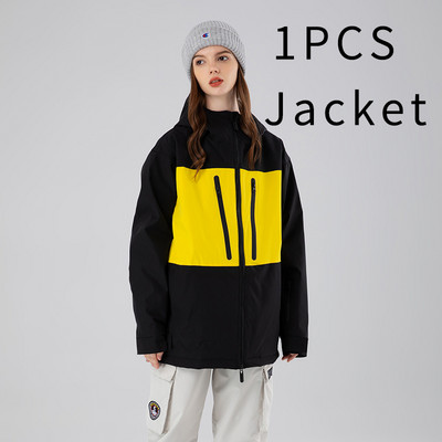 Moteriška snieglenčių striukė su gobtuvu Sportinė lauko vyrų slidinėjimo paltai Atsparūs vėjui žiema, šilta moteriška sportinis kostiumas kalnų vyro viršutiniai drabužiai