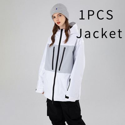 Moteriška snieglenčių striukė su gobtuvu Sportinė lauko vyrų slidinėjimo paltai Atsparūs vėjui žiema, šilta moteriška sportinis kostiumas kalnų vyro viršutiniai drabužiai