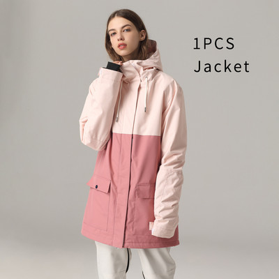 Jachete de schi pentru femei cu glugă de iarnă pentru snowboard pentru femei, haine de zăpadă, impermeabile, îmbrăcăminte exterioară pentru femei, trening de munte, rezistent la vânt