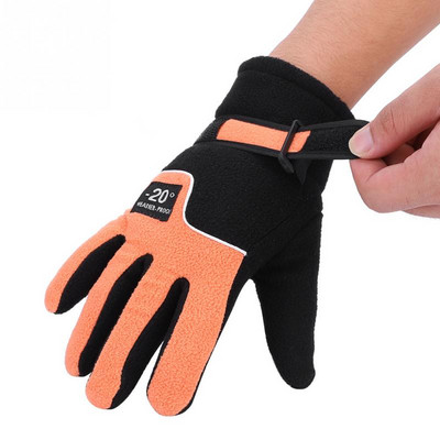 Mănuși de iarnă Femei Bărbați Sport în aer liber Mănuși calde Rezistenta la vânt Mănuși calde cu degetul complet pentru camping în aer liber Schi Mănuși de ciclism