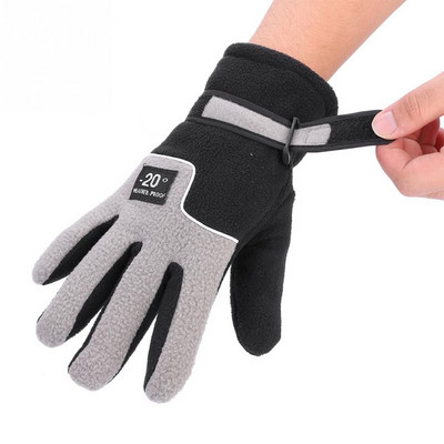 Mănuși de iarnă Femei Bărbați Sport în aer liber Mănuși calde Rezistenta la vânt Mănuși calde cu degetul complet pentru camping în aer liber Schi Mănuși de ciclism