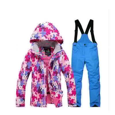 Szabadtéri gyermek síruha készletek téli lány/fiú snowboardos ruházat síkabát Vízálló szélálló termokabát + nadrág