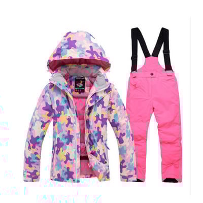 Szabadtéri gyermek síruha készletek téli lány/fiú snowboardos ruházat síkabát Vízálló szélálló termokabát + nadrág