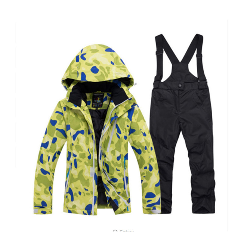 Szabadtéri gyermek síruha készletek téli lány/fiú snowboardos ruházat síkabát Vízálló szélálló termokabát + nadrág