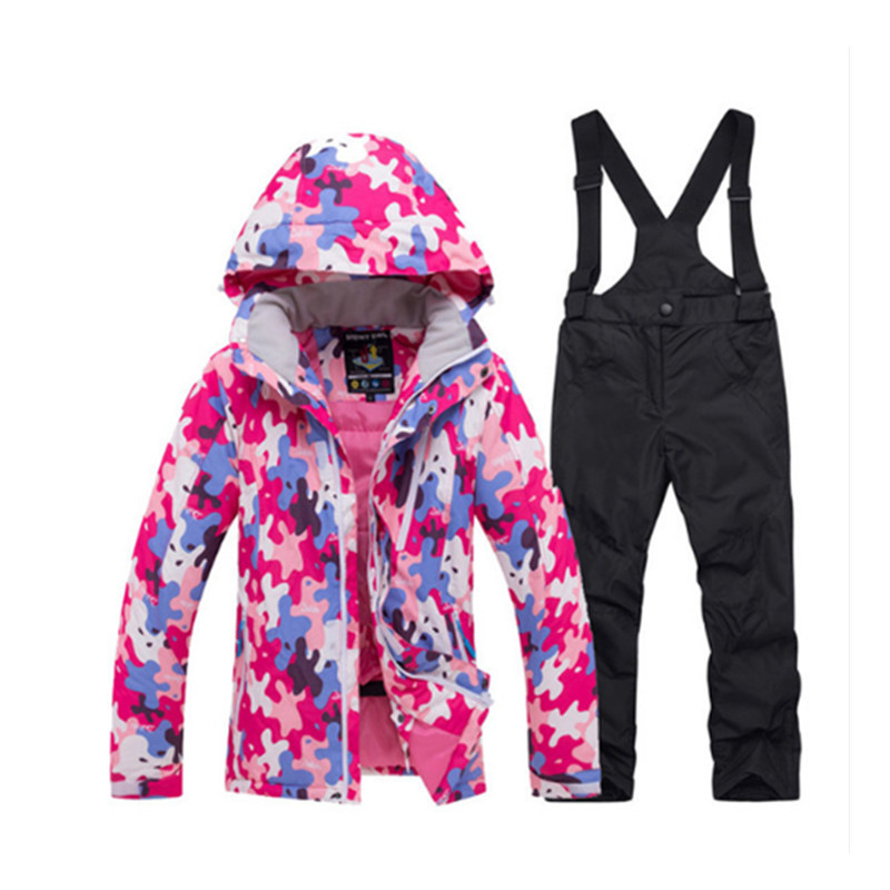 Szabadtéri gyermek síruha készletek téli lány/fiú snowboardos ruházat síkabát Vízálló szélálló termokabát + nadrág