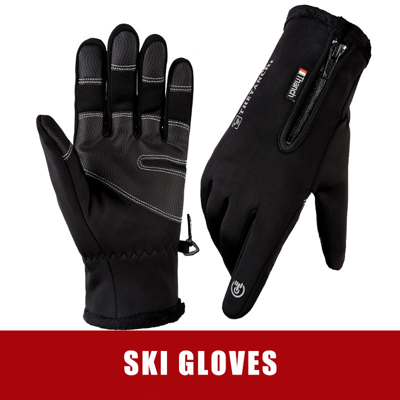 Mănuși pentru bărbați, iarnă, catifea, schi, căldură, femei, ecran tactil, anti-alunecare, groasă, rezistentă la vânt, impermeabilă, sport, alergare, ciclism, drumeții, mănuși