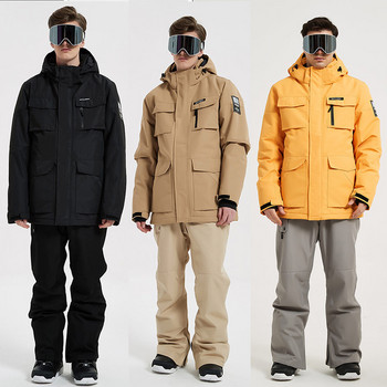 Αδιάβροχα ανδρικά μπουφάν για το χιόνι Χειμερινά αθλήματα Ανδρικά παλτά για σκι Ζεστά πανωφόρια για άντρες Snowboard Αντιανεμική αθλητική φόρμα για εφήβους