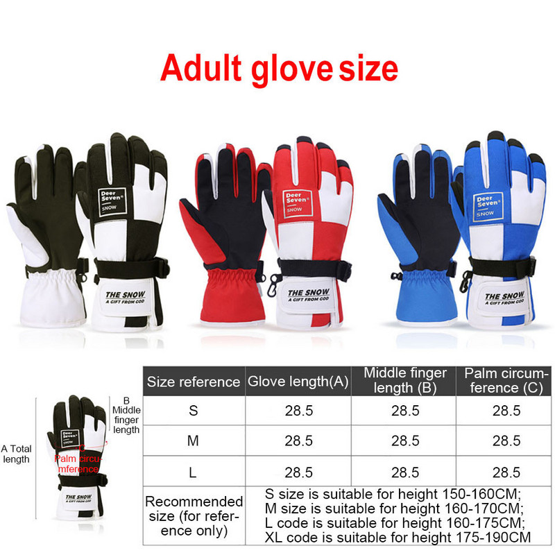 CoolFit Nove skijaške rukavice za snowboard za djecu, odrasle, neklizajući zaslon osjetljiv na dodir, vodootporan, djeca, žene, muškarci, zimske tople rukavice za snijeg