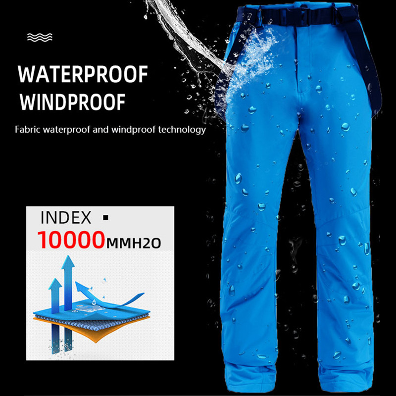 Žieminis vandeniui atsparus slidinėjimo kostiumas moterims lauko vėjui atsparus slidinėjimo snieglenčių striukė + kelnių komplektas moteriškas storas šiltas sniego palto kostiumas