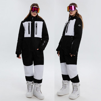 Γυναικεία φόρμα για χιόνι Winter Onesies Snowsuit Αδιάβροχη εξωτερική μονωμένη φόρμα για σκι Snowboarding Μπουφάν παντελόνι Ανδρικό σκι