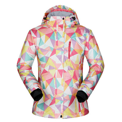 Sport de iarnă Mantouri de zăpadă pentru femei Snowboard Călduș cu glugă Jachete de schi pentru femei Îmbrăcăminte exterioară pentru femei Trening de munte rezistent la vânt