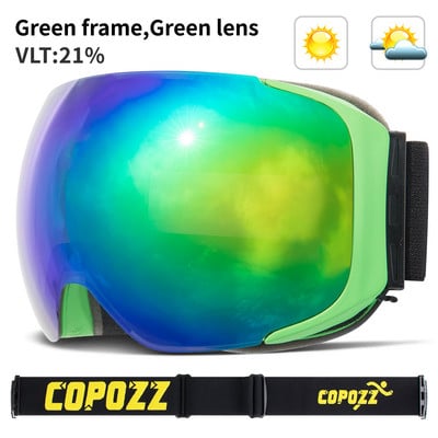 Magnetne skijaške naočale Nove dvoslojne marke COPOZZ UV400 velike skijaške maske protiv magle naočale za skijanje muške žene naočale za snowboard na snijegu