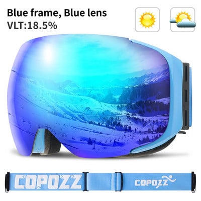 Magnetne skijaške naočale Nove dvoslojne marke COPOZZ UV400 velike skijaške maske protiv magle naočale za skijanje muške žene naočale za snowboard na snijegu
