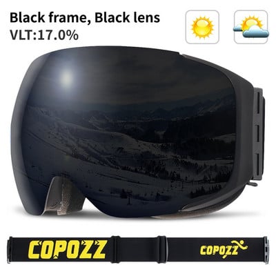 Magnetne skijaške naočale Nove dvoslojne marke COPOZZ UV400 velike skijaške maske protiv magle naočale za skijanje muške žene naočale za snowboard na snijegu