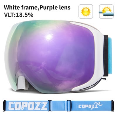 Magnetne skijaške naočale Nove dvoslojne marke COPOZZ UV400 velike skijaške maske protiv magle naočale za skijanje muške žene naočale za snowboard na snijegu