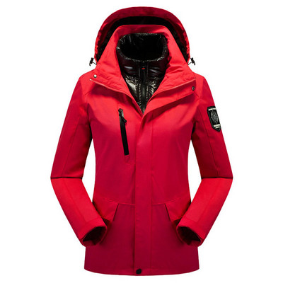 Дамски ски костюм Дебел топъл ветроустойчив водоустойчив ски яке Комплект панталони Дамски костюми за сноуборд Панталони за сняг Облекло за открито