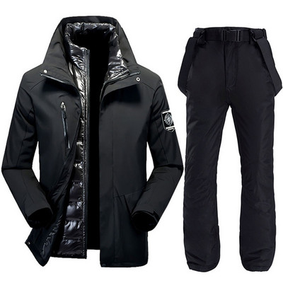 Дамски ски костюм Дебел топъл ветроустойчив водоустойчив ски яке Комплект панталони Дамски костюми за сноуборд Панталони за сняг Облекло за открито