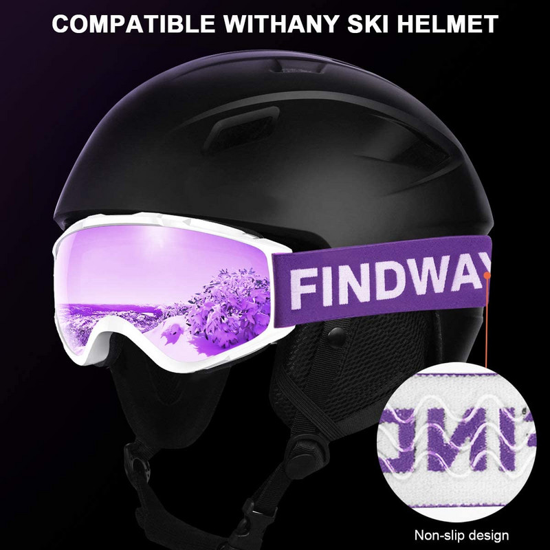 Findway dvoslojne skijaške naočale protiv zamagljivanja UV zaštitne naočale Naočale za motorne sanke Omladinske skijaške naočale za sport na otvorenom za odrasle