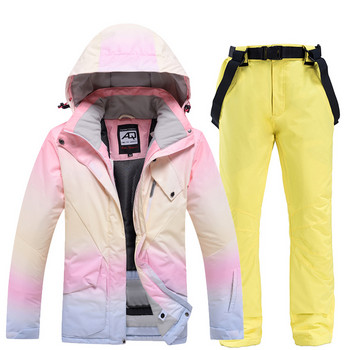 2021 νέα ρούχα σκι μονή σανίδα διπλή σανίδα γυναικεία χειμερινή εξωτερική αντιανεμική, αδιάβροχη και ζεστή κορεατική έκδοση