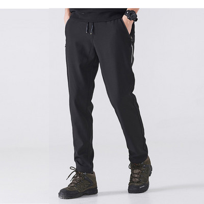 TRVLWEGO Pantaloni de trekking pentru bărbați de iarnă Sport Drumeții Camping Lână Rezistent la apă Ciclism Pantaloni caldi îngroșați cu șnur