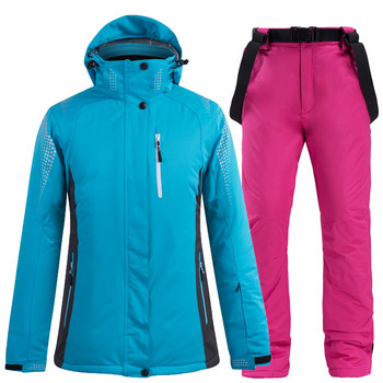 Νέες γυναικείες και ανδρικές φόρμες για ζευγάρια χειμερινό σνόουμπορντ εξωτερικού χώρου και παντελόνι σκι αντιανεμικό, αδιάβροχο και ζεστό