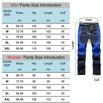 TRVLWEGO Трекинг панталони Туризъм Любители на открито Soft Shell Топли ветроустойчиви Водоустойчиви термални Зимни ежедневни панталони за катерене