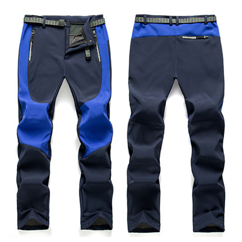 Pantaloni de trekking TRVLWEGO Iubitorii de drumeții în aer liber, coajă moale, calde, rezistente la vânt, impermeabile, termice, iarna, alpinism, pantaloni casual