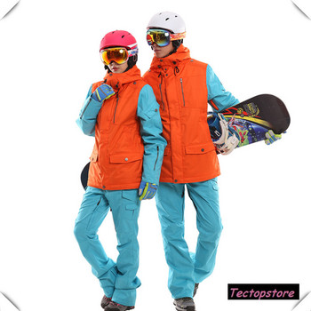 -30 Degree Marsnow Υψηλής ποιότητας αδιάβροχα μπουφάν Σετ κοστουμιών σκι Γυναικεία παντελόνια σνόουμπορντ Σετ ρούχων για σκι στο βουνό