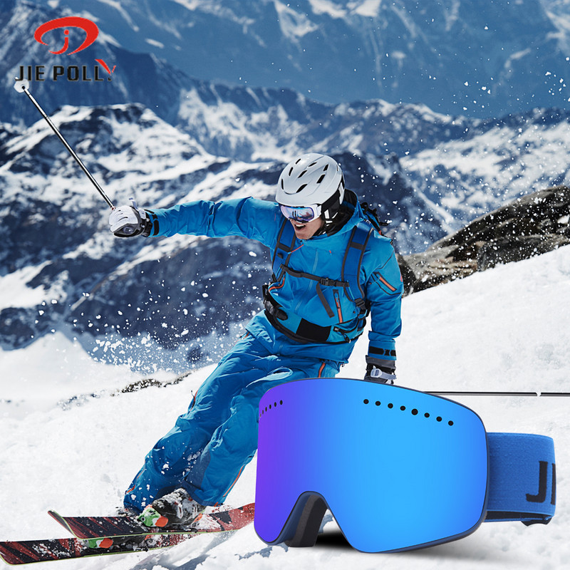 Magnetne skijaške naočale za snowboard za muškarce Žene 100% UV zaštita s odvojivim lećama Naočale protiv magljenja Velika skijaška maska Naočale