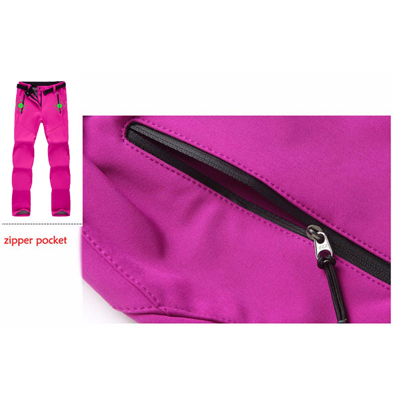 TRVLWEGO Ženske jesensko zimske hlače Kampiranje Skijanje Planinarenje Vodootporne na vjetar Soft Shell Flis Tople Sportovi na otvorenom Trekking