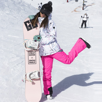 Водоустойчив планински спортен дамски комплект за ски, яке, панталон, дамски сноуборд, женски анцуг, термично облекло за сноуборд