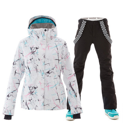 Impermeabil sport de munte Set de schi pentru femei Jachetă, pantaloni, costum de zăpadă pentru femei, în aer liber, snowboard, trening pentru femei, haine termice Skyler